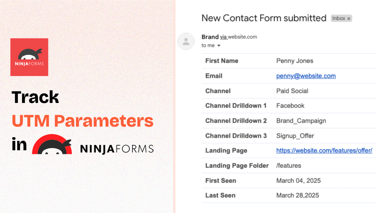 How to Track UTM Parameters in Ninja Forms