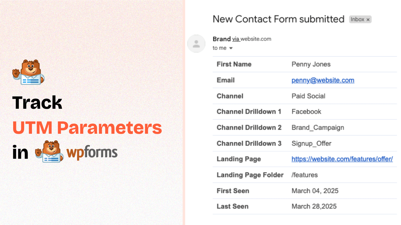 How to Track UTM Parameters in WPForms