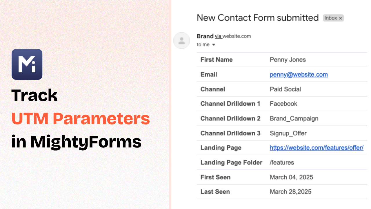How to Track UTM Parameters in MightyForms