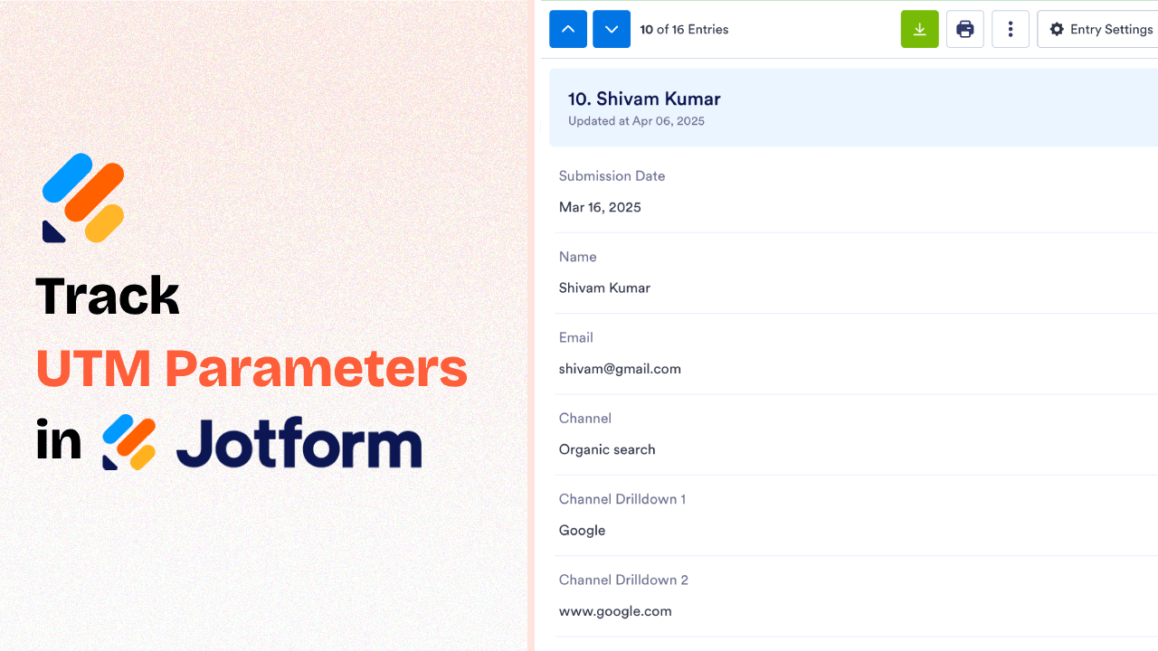 How to Track UTM Parameters in Jotform
