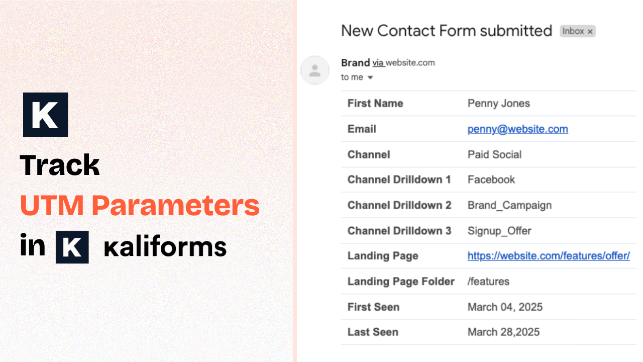 How to Track UTM Parameters in Kali Forms