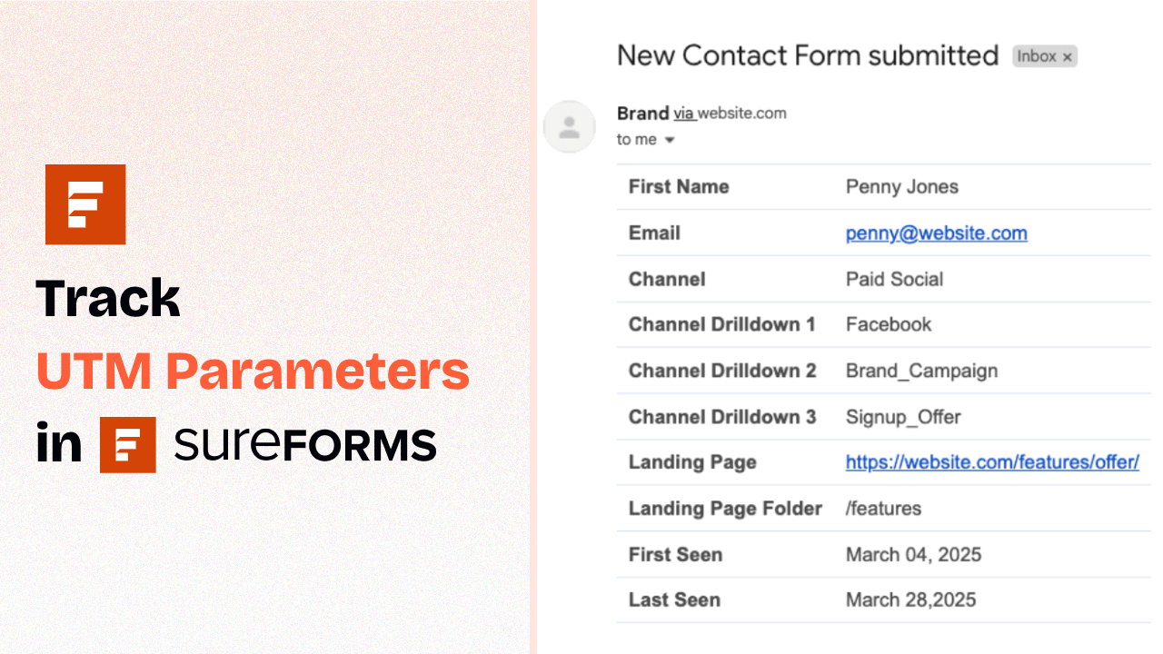 How to Track UTM Parameters in SureForms