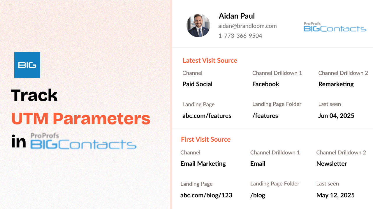 How to Track UTM Parameters in BIGContacts CRM