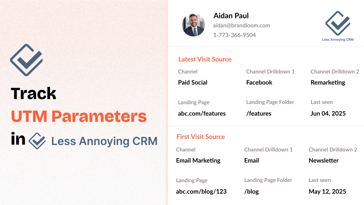 How to Track UTM Parameters in Less Annoying CRM